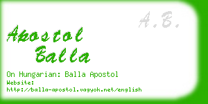 apostol balla business card